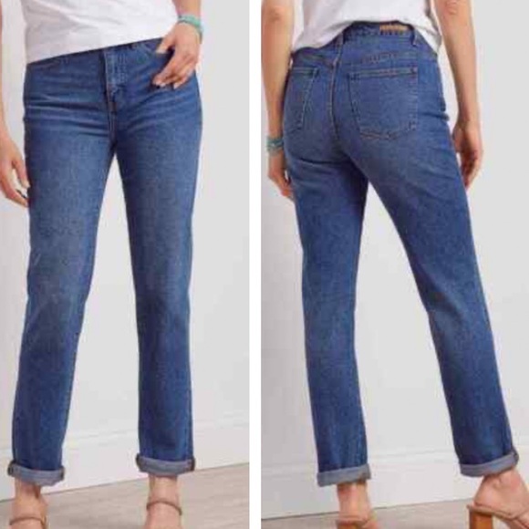 Soft Surroundings Denim - SOFT SURROUNDINGS NWT THE ULTIMATE 5 POCKET STRAIGHT VINTAGE JEANS CHEYANNE WASH